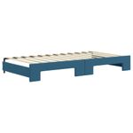 Casa si Gradina - Mobilier - Paturi si accesorii - Paturi - Pat de zi cu extensie si sertare, albastru, 100x200 cm, catifea - Infinity.ro
