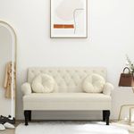 Casa si Gradina - Mobilier - Canapele si coltare - Banchete - Banca cu spatar, panza, 120x62x75,5 cm, textil - Infinity.ro