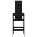 Casa si Gradina - Gradina si terasa - Mobilier exterior - Scaune si sezlonguri gradina - Scaune de bar, 2 buc., negru, 40x42x120 cm, lemn masiv de pin - Infinity.ro