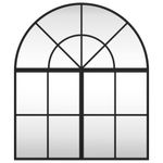 Casa si Gradina - Decoratiuni - Oglinzi - Oglinda de perete, negru, 60x70 cm, arcuita, fier - Infinity.ro