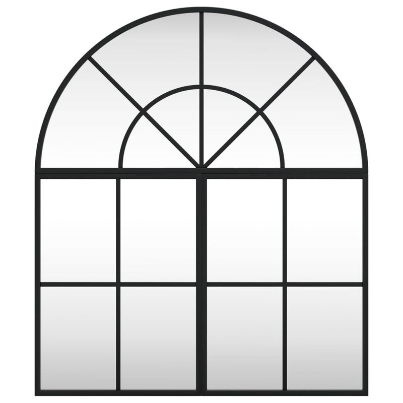 Casa si Gradina - Decoratiuni - Oglinzi - Oglinda de perete, negru, 60x70 cm, arcuita, fier - Infinity.ro