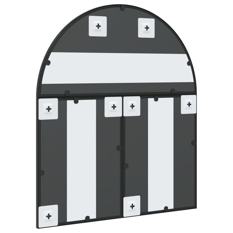 Casa si Gradina - Decoratiuni - Oglinzi - Oglinda de perete, negru, 60x70 cm, arcuita, fier - Infinity.ro