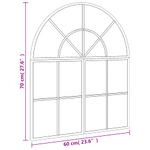 Casa si Gradina - Decoratiuni - Oglinzi - Oglinda de perete, negru, 60x70 cm, arcuita, fier - Infinity.ro