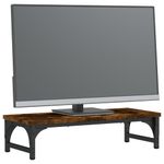 PC, gaming si accesorii - Desktop PC & monitoare - Accesorii monitoare - Suport de monitor, stejar fumuriu, 55x23x14 cm, lemn compozit - Infinity.ro