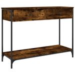 Casa si Gradina - Mobilier - Comode si corpuri - Console - Masuta consola, stejar fumuriu, 100x34,5x75 cm, lemn prelucrat - Infinity.ro