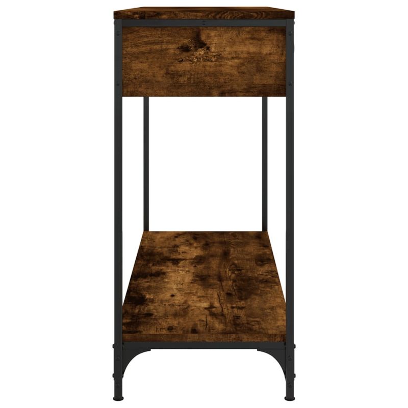 Casa si Gradina - Mobilier - Comode si corpuri - Console - Masuta consola, stejar fumuriu, 100x34,5x75 cm, lemn prelucrat - Infinity.ro