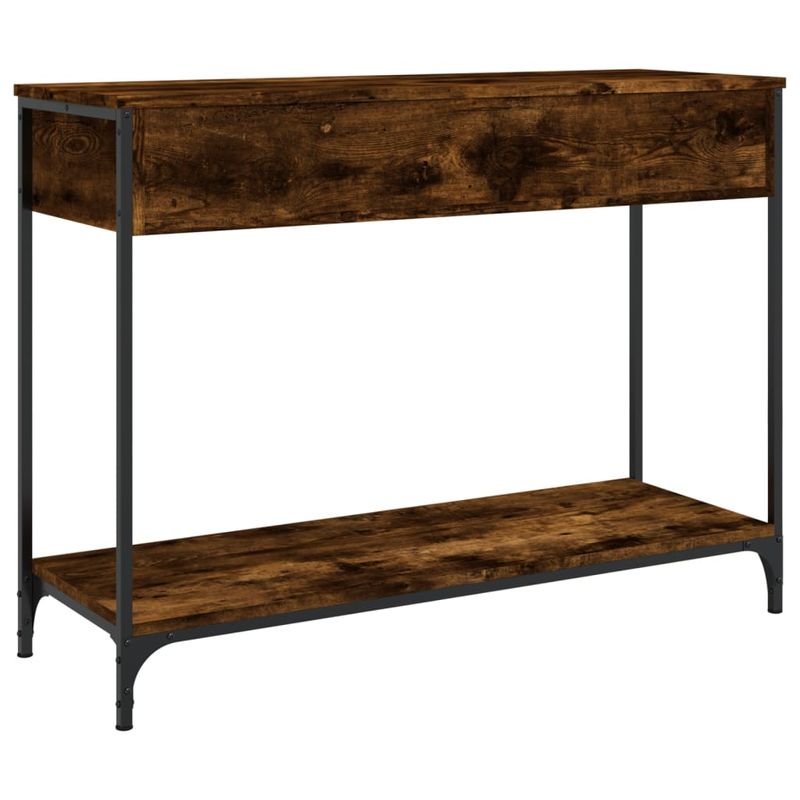 Casa si Gradina - Mobilier - Comode si corpuri - Console - Masuta consola, stejar fumuriu, 100x34,5x75 cm, lemn prelucrat - Infinity.ro