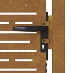 Casa si Gradina - Constructii - Usi interior, exterior si garaj - Usi garaj - Poarta pentru gradina, 105x155 cm, otel corten, dreptunghiuri - Infinity.ro