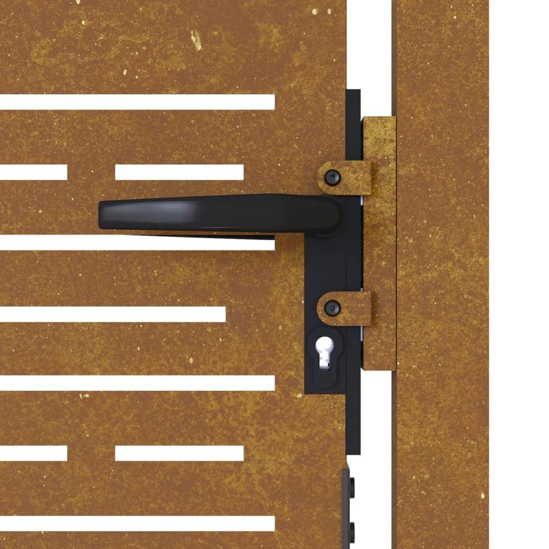 Casa si Gradina - Constructii - Usi interior, exterior si garaj - Usi garaj - Poarta pentru gradina, 105x155 cm, otel corten, dreptunghiuri - Infinity.ro