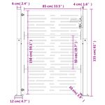 Casa si Gradina - Constructii - Usi interior, exterior si garaj - Usi garaj - Poarta pentru gradina, 105x155 cm, otel corten, dreptunghiuri - Infinity.ro