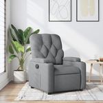 Casa si Gradina - Mobilier - Scaune si fotolii - Fotolii - Fotoliu rabatabil, gri deschis, material textil - Infinity.ro