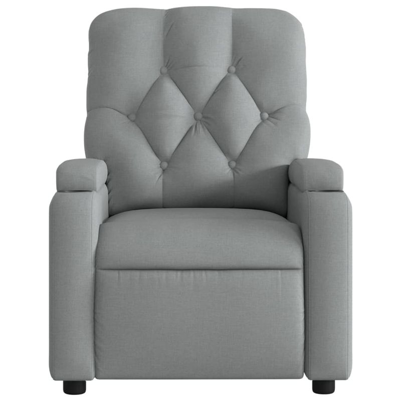 Casa si Gradina - Mobilier - Scaune si fotolii - Fotolii - Fotoliu rabatabil, gri deschis, material textil - Infinity.ro