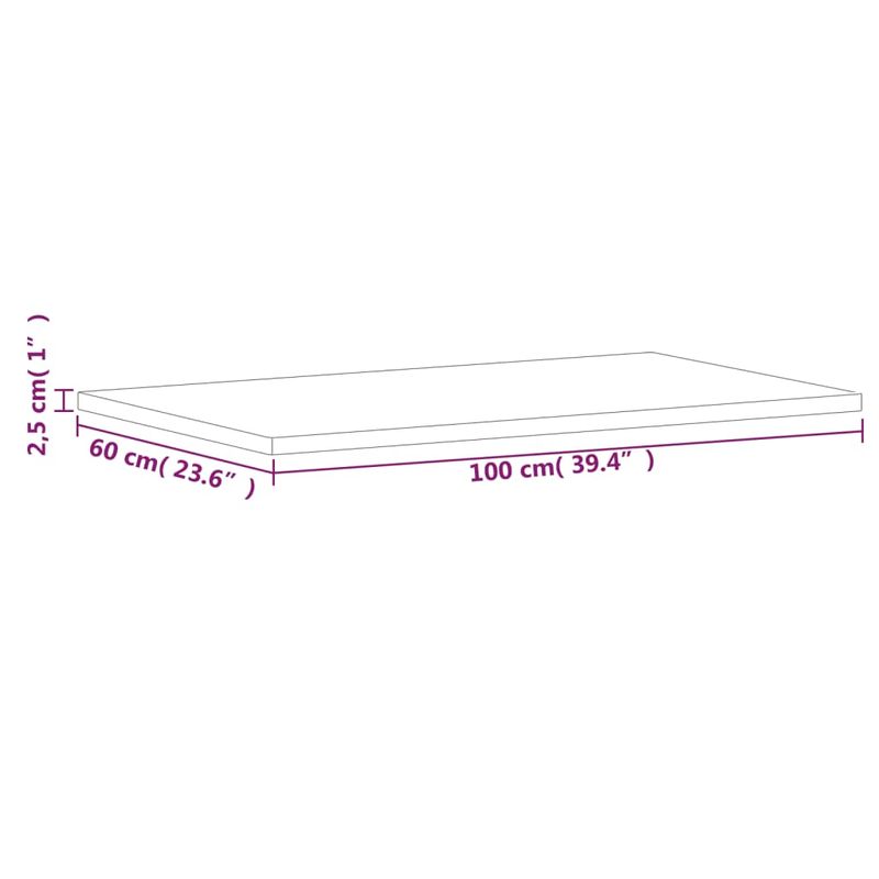 Casa si Gradina - Mobilier - Feronerie si accesorii mobila - Blat de masa 100x60x2,5 cm dreptunghiular, lemn masiv de fag, natural - Infinity.ro