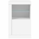 Casa si Gradina - Mobilier - Dulapuri si sifoniere - Dulapuri - Dulapuri laterale cu lumini LED 2 buc. alb lemn prelucrat - Infinity.ro