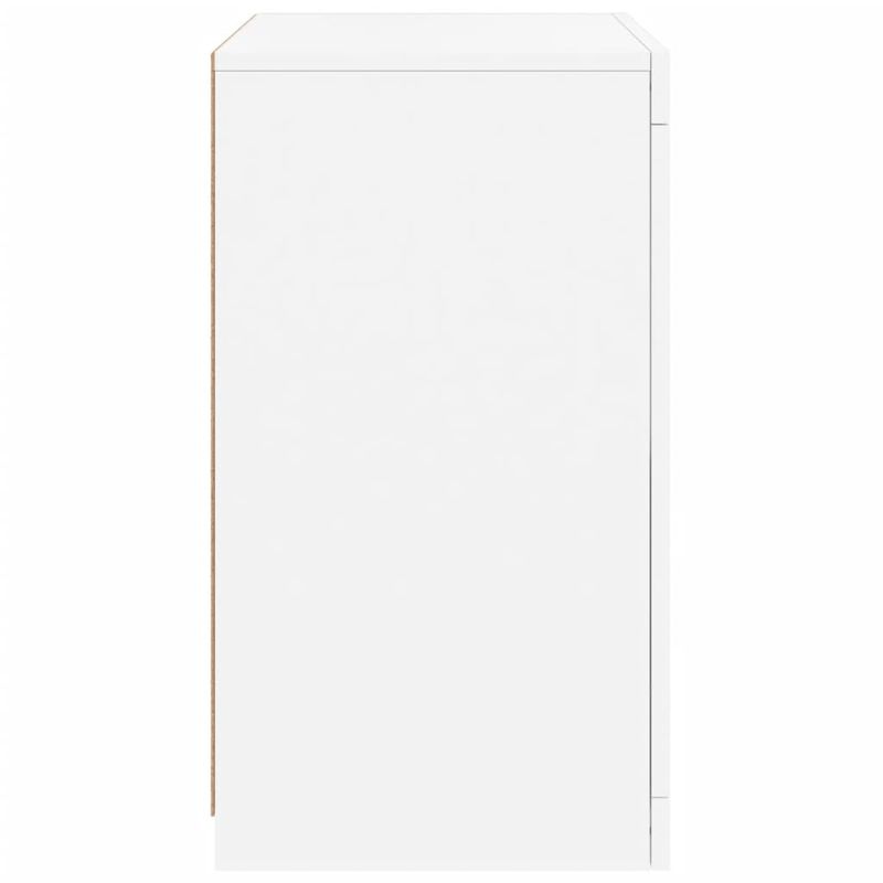 Casa si Gradina - Mobilier - Dulapuri si sifoniere - Dulapuri - Dulapuri laterale cu lumini LED 2 buc. alb lemn prelucrat - Infinity.ro