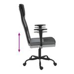 Casa si Gradina/Mobilier/Scaune si fotolii/Scaune - Scaun de birou reglabil in inaltime, gri/negru plasa/piele eco. - Infinity.ro