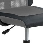 Casa si Gradina/Mobilier/Scaune si fotolii/Scaune - Scaun de birou reglabil in inaltime, gri/negru plasa/piele eco. - Infinity.ro