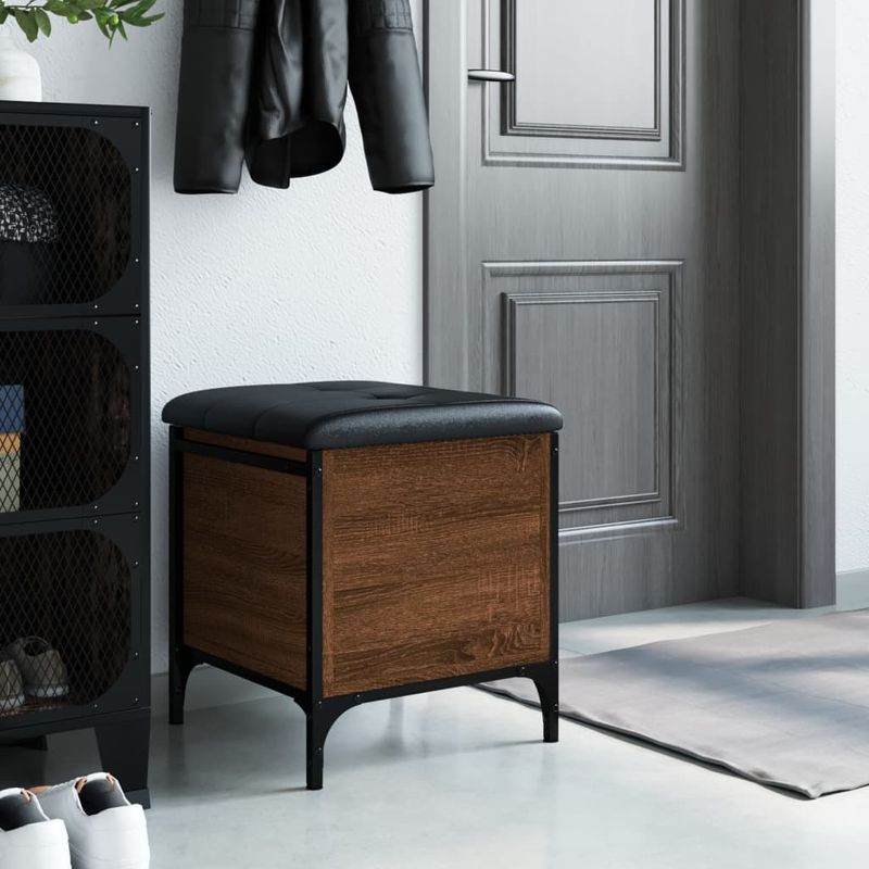 Casa si Gradina - Mobilier - Canapele si coltare - Banchete - Banca de depozitare, stejar maro, 42x42x45 cm, lemn prelucrat - Infinity.ro