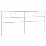 Casa si Gradina - Mobilier - Paturi si accesorii - Accesorii paturi - Tablie de pat metalica, alb, 200 cm - Infinity.ro
