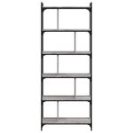 Casa si Gradina - Mobilier - Biblioteci si rafturi - Biblioteci - Biblioteca cu 6 niveluri gri sonoma 76x32x192 cm lemn compozit - Infinity.ro
