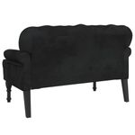 Casa si Gradina - Mobilier - Canapele si coltare - Banchete - Bancheta cu spatar, negru, 119,5x64,5x75 cm, catifea - Infinity.ro