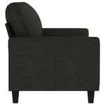 Casa si Gradina - Mobilier - Canapele si coltare - Canapele - Canapea cu 2 locuri, negru, 140 cm, material textil - Infinity.ro