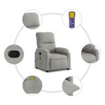 Ingrijire personala si Cosmetice - Sanatate si wellness - Articole wellness - Fotolii de masaj - Fotoliu de masaj rabatabil, gri deschis, microfibra - Infinity.ro
