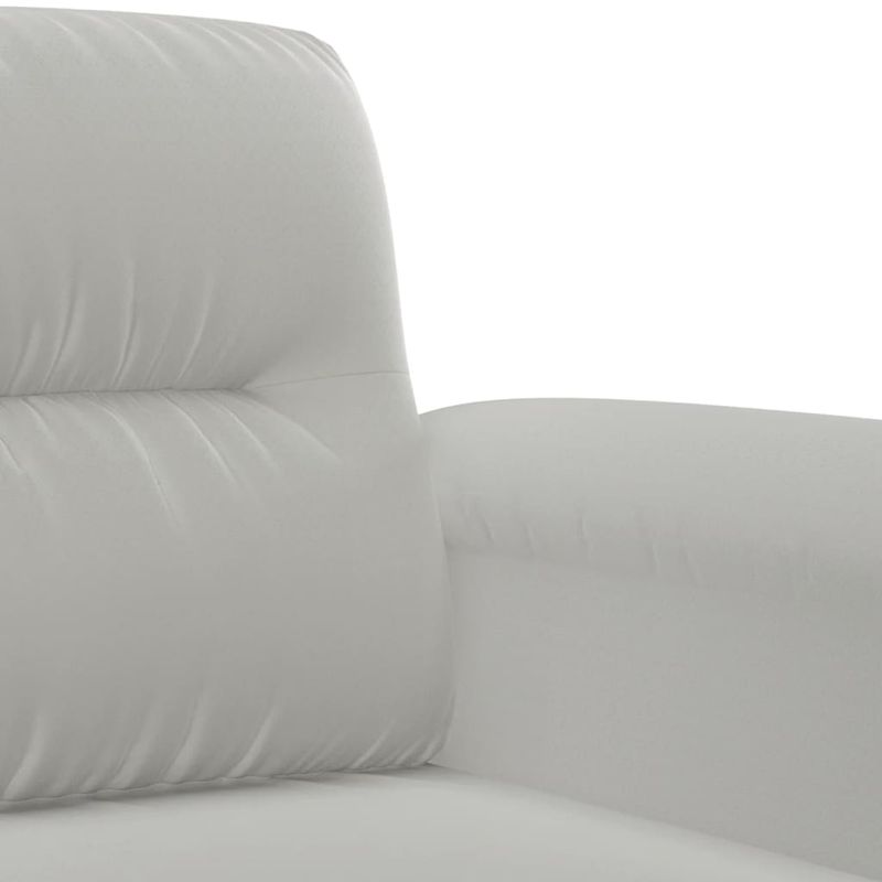 Casa si Gradina - Mobilier - Seturi de mobilier - Seturi living - Set de canapele cu perne, 3 piese, gri deschis, microfibra - Infinity.ro