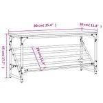 Casa si Gradina - Mobilier - Organizare si depozitare - Organizator incaltaminte - Suport de pantofi, stejar sonoma, 90x30x45 cm, lemn prelucrat - Infinity.ro