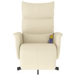 Ingrijire personala si Cosmetice - Sanatate si wellness - Articole wellness - Fotolii de masaj - Fotoliu masaj rabatabil suport picioare, crem, piele ecologica - Infinity.ro