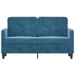 Casa si Gradina - Mobilier - Canapele si coltare - Canapele - Canapea cu 2 locuri, albastru, 120 cm, catifea - Infinity.ro