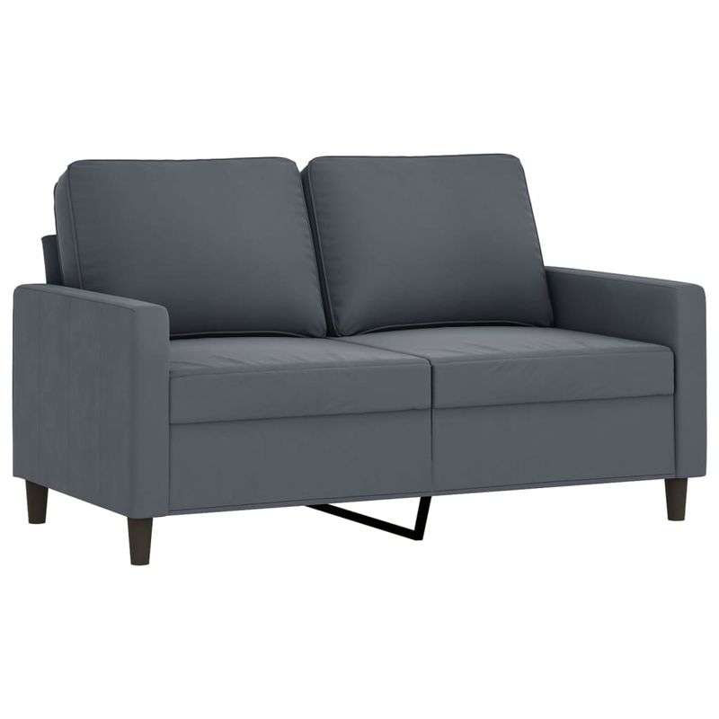 Casa si Gradina - Mobilier - Seturi de mobilier - Seturi living - Set canapea cu perne, 4 piese, gri inchis, catifea - Infinity.ro