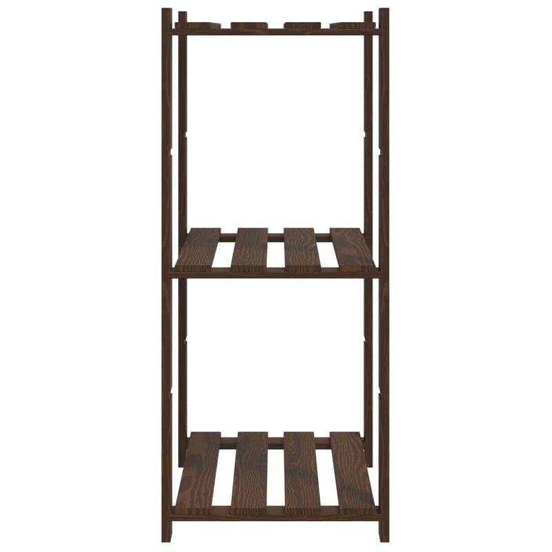 Casa si Gradina - Mobilier - Biblioteci si rafturi - Rafturi - Suport depozitare 3 niveluri, maro, 60x38x90 cm, lemn masiv pin - Infinity.ro