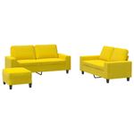 Casa si Gradina - Mobilier - Seturi de mobilier - Seturi living - Set de canapele, 3 piese, galben deschis, textil - Infinity.ro