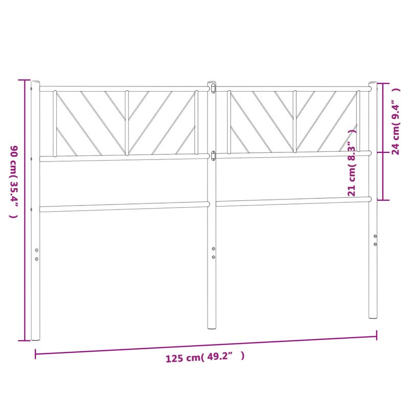 Casa si Gradina - Mobilier - Paturi si accesorii - Accesorii paturi - Tablie de pat metalica, alb, 120 cm - Infinity.ro