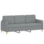 Casa si Gradina - Mobilier - Seturi de mobilier - Seturi living - Set de canapele cu perne, 3 piese, gri deschis, textil - Infinity.ro