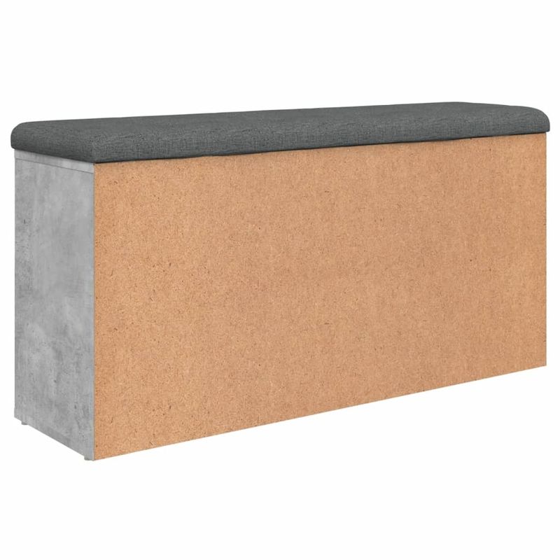Casa si Gradina - Mobilier - Organizare si depozitare - Bancute - Banca de pantofi, gri beton, 102x32x50 cm, lemn prelucrat - Infinity.ro