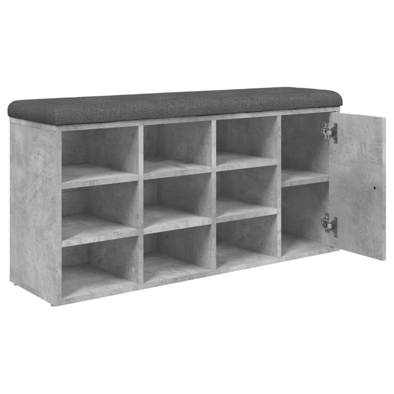 Casa si Gradina - Mobilier - Canapele si coltare - Banchete - Banca de pantofi, gri beton, 102x32x50 cm, lemn prelucrat - Infinity.ro