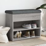 Casa si Gradina - Mobilier - Organizare si depozitare - Bancute - Banca de pantofi, gri sonoma, 62x32x50 cm, lemn prelucrat - Infinity.ro