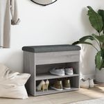 Casa si Gradina - Mobilier - Organizare si depozitare - Bancute - Banca de pantofi, gri sonoma, 62x32x50 cm, lemn prelucrat - Infinity.ro