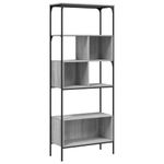 Casa si Gradina - Mobilier - Biblioteci si rafturi - Biblioteci - Biblioteca cu 5 niveluri gri sonoma 76x33x188,5cm lemn compozit - Infinity.ro