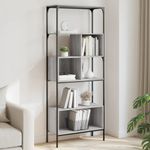 Casa si Gradina - Mobilier - Biblioteci si rafturi - Biblioteci - Biblioteca cu 5 niveluri gri sonoma 76x33x188,5cm lemn compozit - Infinity.ro