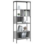 Casa si Gradina - Mobilier - Biblioteci si rafturi - Biblioteci - Biblioteca cu 5 niveluri gri sonoma 76x33x188,5cm lemn compozit - Infinity.ro