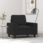 Casa si Gradina - Mobilier - Scaune si fotolii - Fotolii - Fotoliu canapea, negru, 60 cm, material textil - Infinity.ro