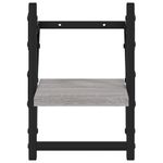 Casa si Gradina - Mobilier - Biblioteci si rafturi - Rafturi - Rafturi de perete cu bare, 2 buc., gri sonoma, 20x25x30 cm - Infinity.ro