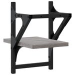 Casa si Gradina - Mobilier - Biblioteci si rafturi - Rafturi - Rafturi de perete cu bare, 2 buc., gri sonoma, 20x25x30 cm - Infinity.ro