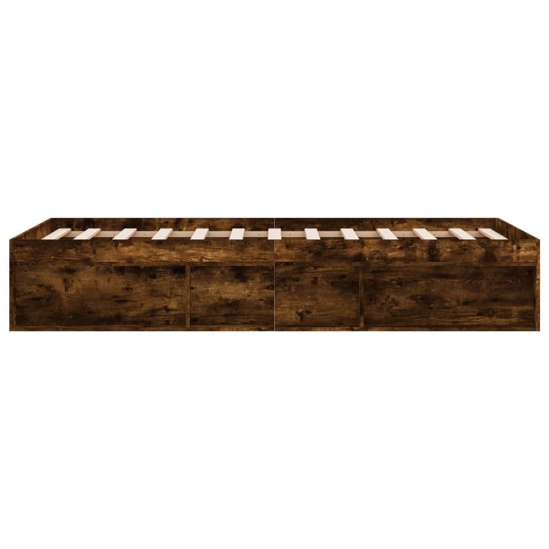 Casa si Gradina - Mobilier - Paturi si accesorii - Paturi - Cadru pat, stejar afumat, 180x200 cm, Super King Size - Infinity.ro