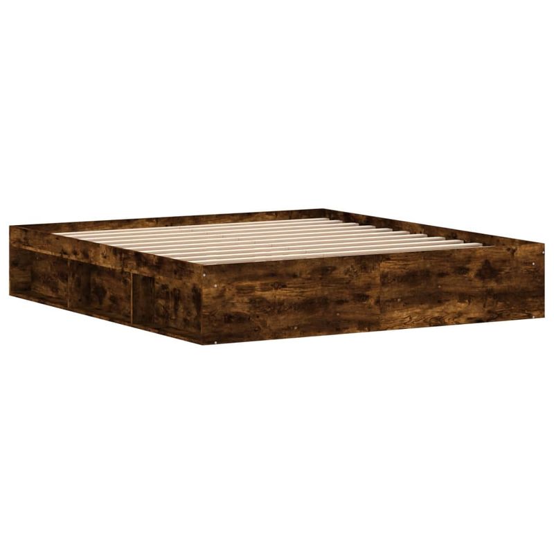 Casa si Gradina - Mobilier - Paturi si accesorii - Paturi - Cadru pat, stejar afumat, 180x200 cm, Super King Size - Infinity.ro