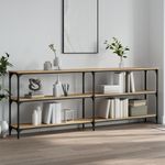 Casa si Gradina - Mobilier - Comode si corpuri - Console - Masuta consola, stejar sonoma, 200x29x75 cm, lemn prelucrat - Infinity.ro