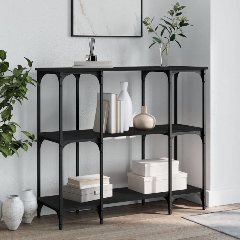 Casa si Gradina - Mobilier - Comode si corpuri - Console - Masuta consola, negru, 102x35x90 cm, lemn compozit - Infinity.ro